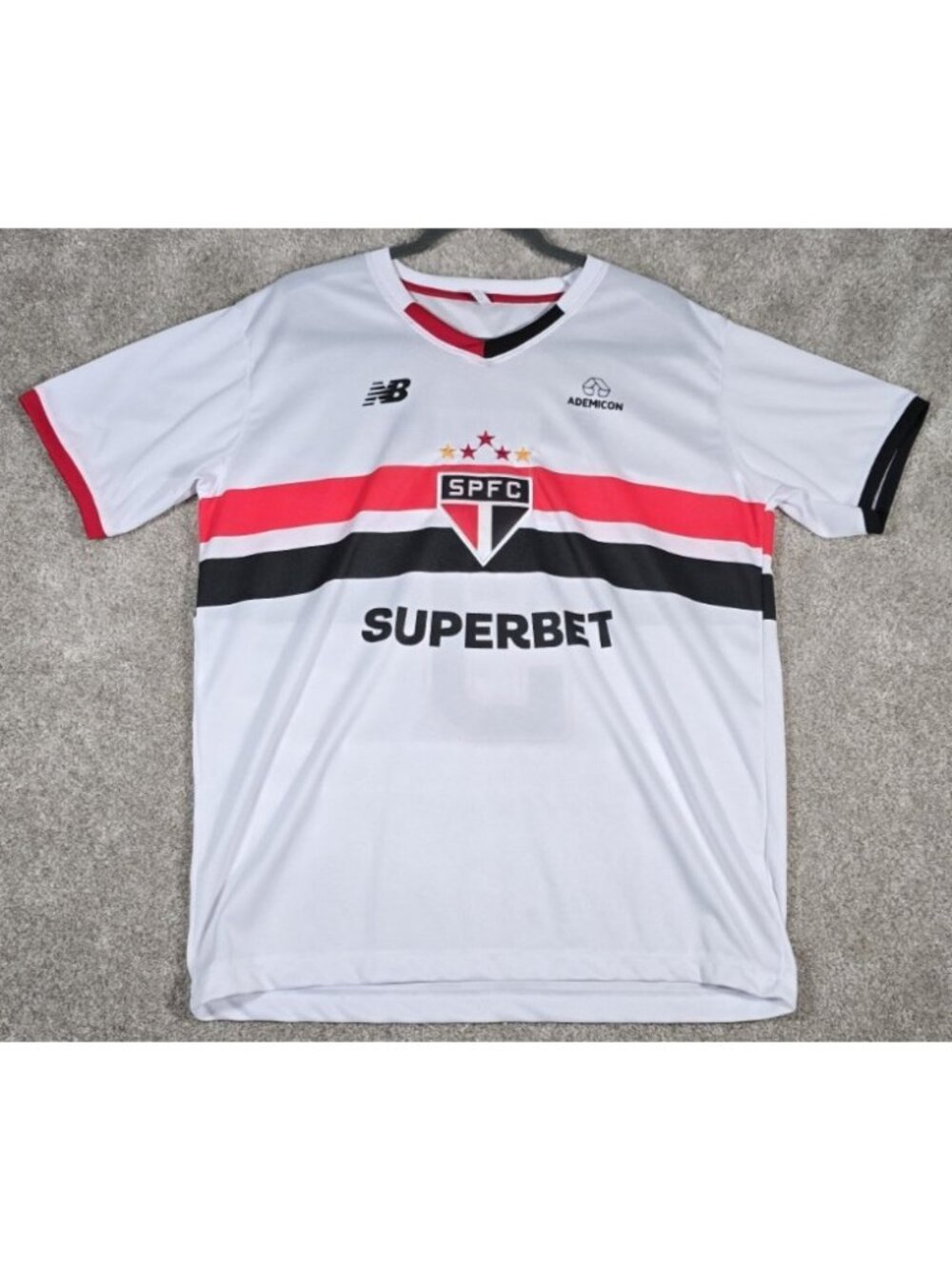 Sao Paulo SPFC Soccer Home White #9 Calleri Jersey New Balance Men G (US-Large)